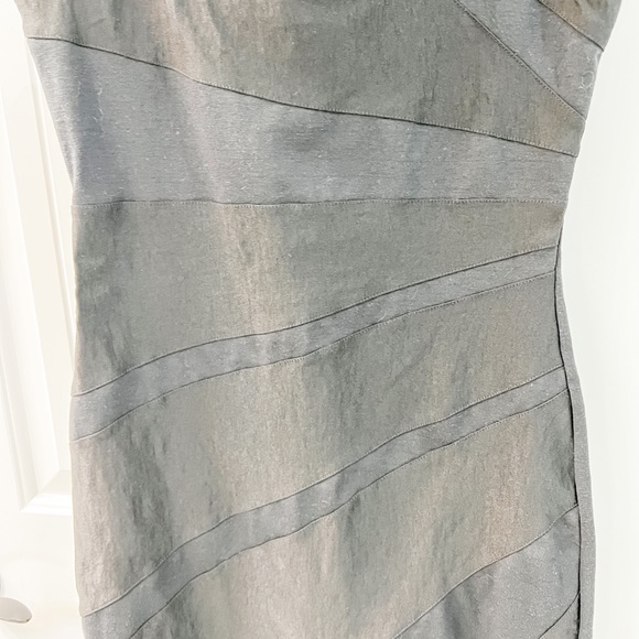 Silence and Noise Black Bodycon Dress Asymmetrical Hem Front Design Size Medium - Picture 2 of 8